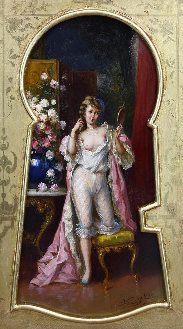 Nudo con specchio